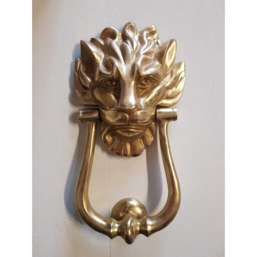 Door Knocker - Lion Head - Brass - 2