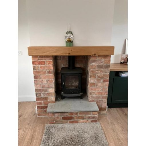 Oak Mantel and bricks