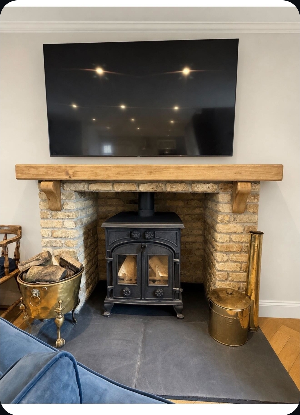 oak mantel 2