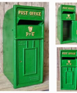 Post Box Small Cast Iron Green Insert H381 (1)