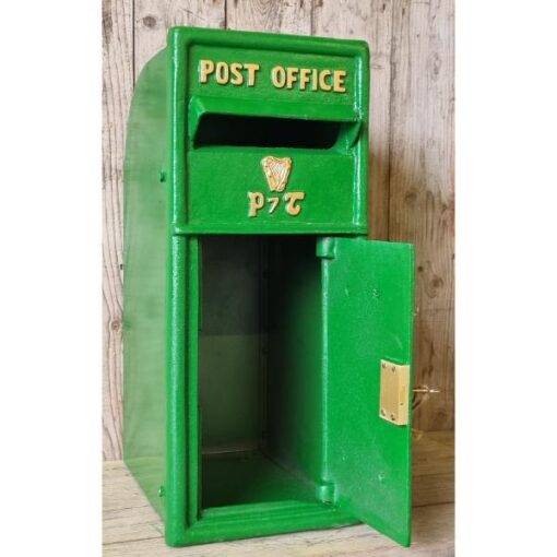 Post Box Small Cast Iron Green Insert H381 (3)