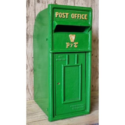 Post Box Small Cast Iron Green Insert H381 (4)