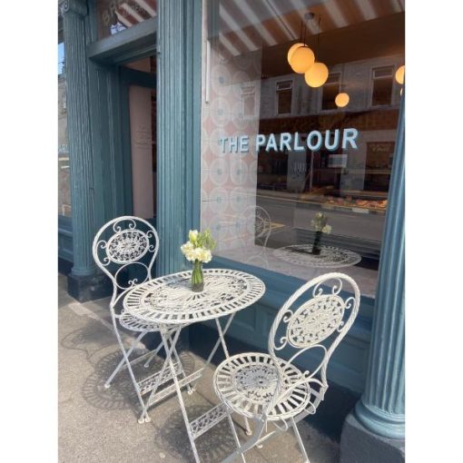 Two seater table and chairs - Oval White - Project 1