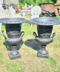 Urn With Handles Cast Iron Black D6572 (5)