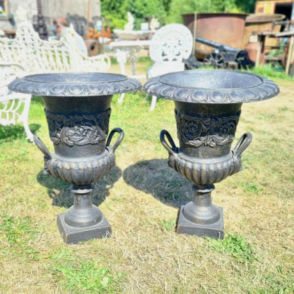 Urn With Handles Cast Iron Black D6572 (5)