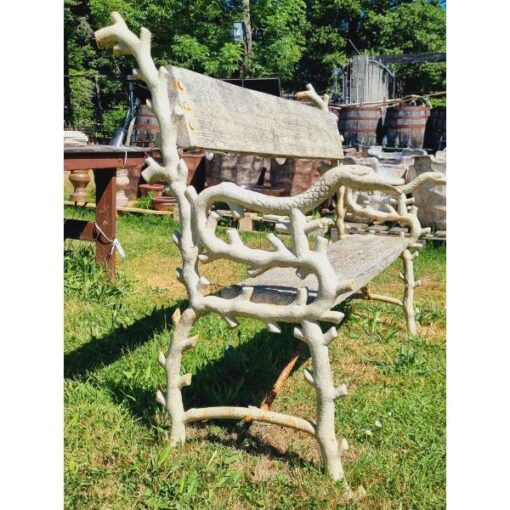 Bench Cast Iron and Timber Ornate Ends H23 (2)
