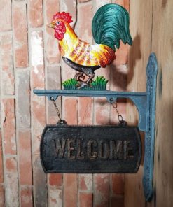 Cockerel Welcome Sign