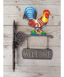 Cockerel Welcome sign - H90