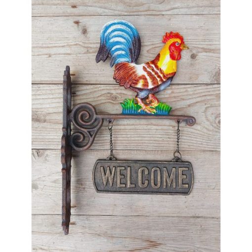 Cockerel Welcome sign - H90