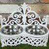 Dog - Bowl Double - Large - White - D4933