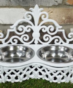 Dog - Bowl Double - Large - White - D4933