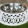 Dog - Bowl Double - Large - White - D4934