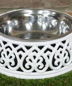 Dog - Bowl Double - Large - White - D4934