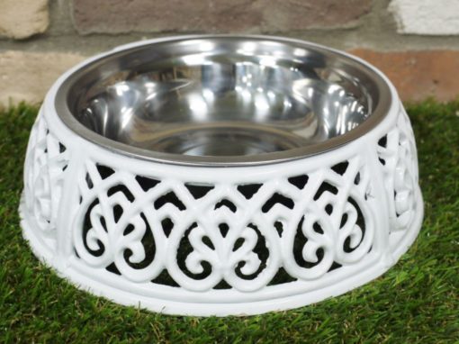 Dog - Bowl Double - Large - White - D4934