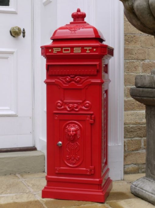 Post Box - Pillar - Red