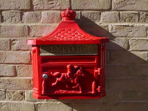 Post Box - Wall Mounted - Red