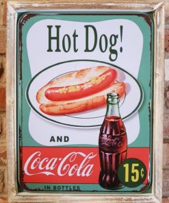 Framed Art - Coca Cola and Hotdog