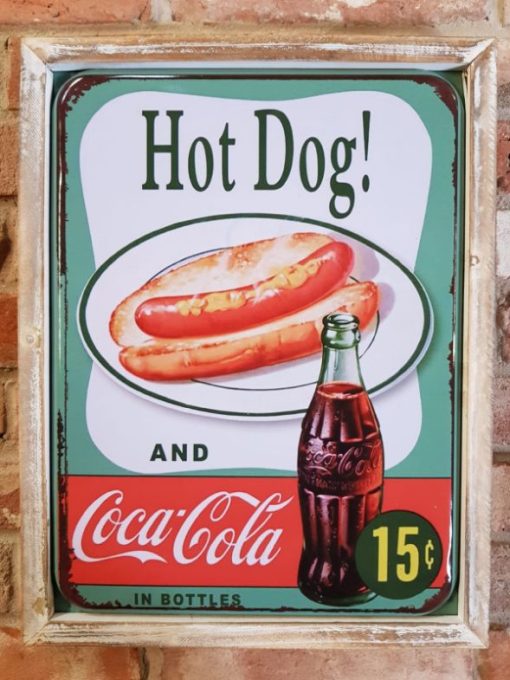 Framed Art - Coca Cola and Hotdog