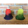 Art Style Coloured Glass Pate De Verre Bell Lamp Shades - Group