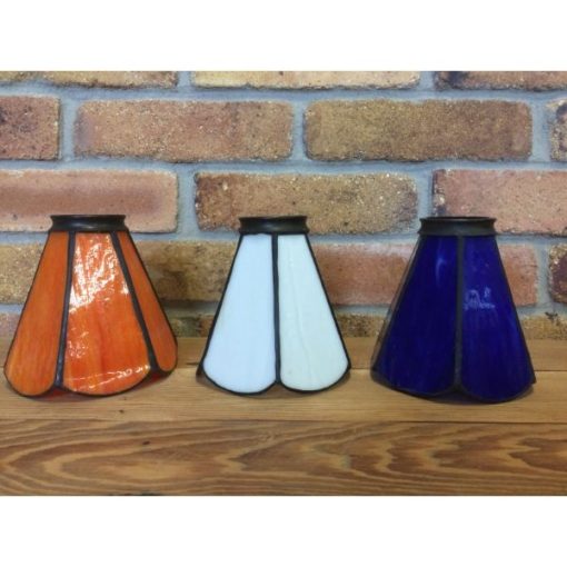 Tiffany Style Orange Blue and White Shell Lamp Shades - Grou