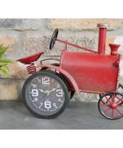 Clock - Tractor - Red