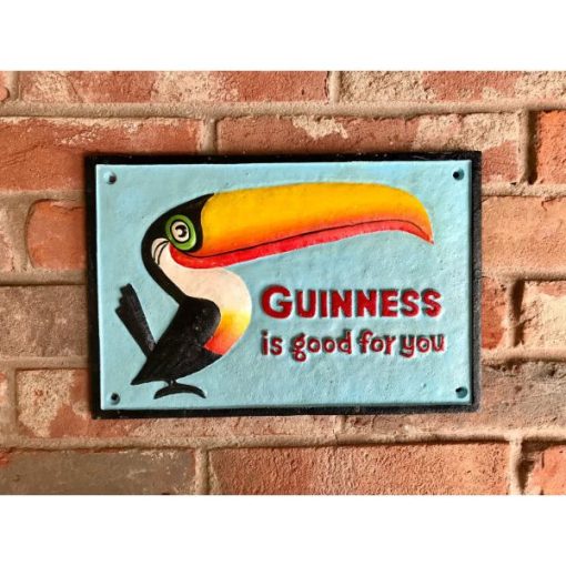 Guinness - Toucan - Blue - Large - Cast Iron Sign