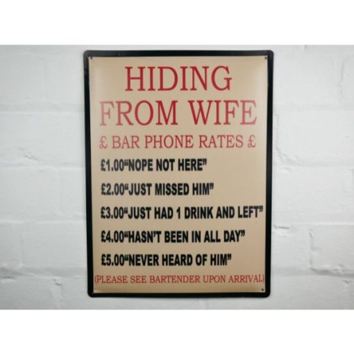 Sign - Hiding from Wife