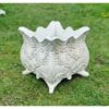 Ornate Square Planter Cast Iron H225 (1)