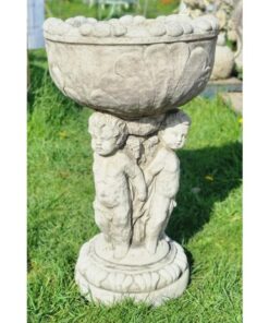 Bird Bath – Triple Cherub-GL-BB032 (1)