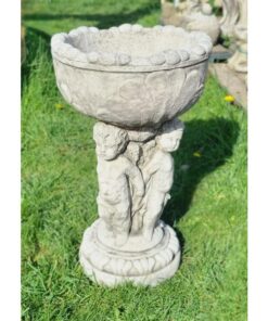Bird Bath – Triple Cherub-GL-BB032 (2)