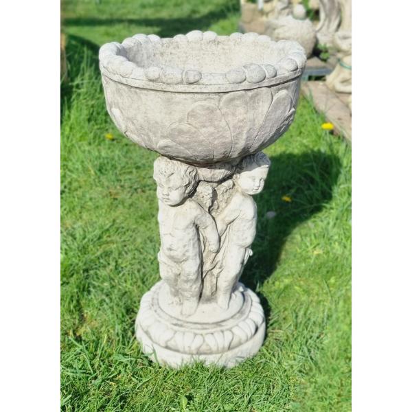 Bird Bath – Triple Cherub-GL-BB032 (2)