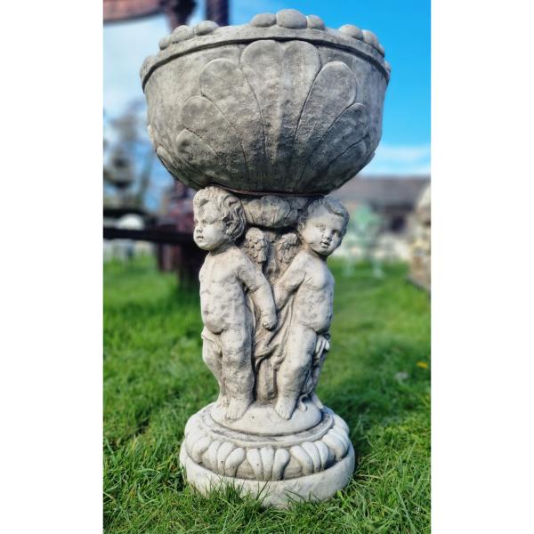 Bird Bath – Triple Cherub-GL-BB032 (4)