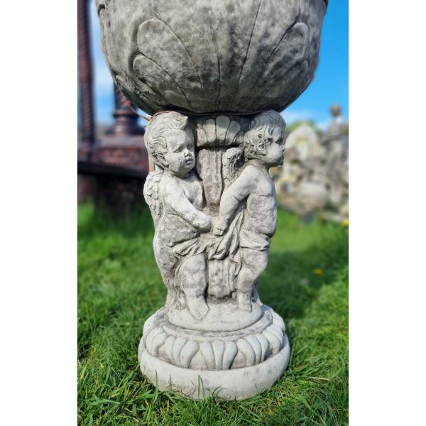Bird Bath – Triple Cherub-GL-BB032 (5)