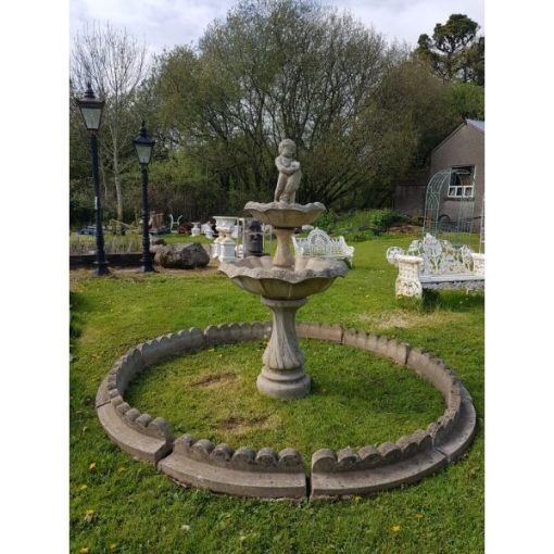 Fountain - Two Tier Concrete with Surround - 1