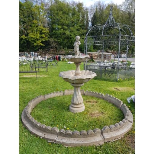 Fountain - Two Tier Concrete with Surround - 2