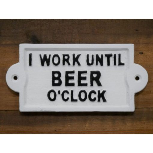 Sign - Beer O Clock - Cast Iron