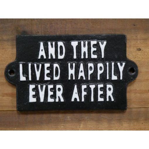 Sign - Happily Every After - Cast Iron