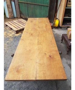 Oak Table with Salvaged Plough Base - 1i