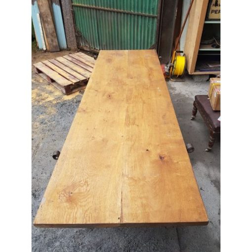 Oak Table with Salvaged Plough Base - 1i