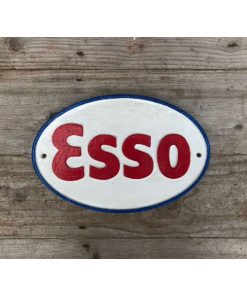 Esso - Cast Iron - Oval - White and Blue