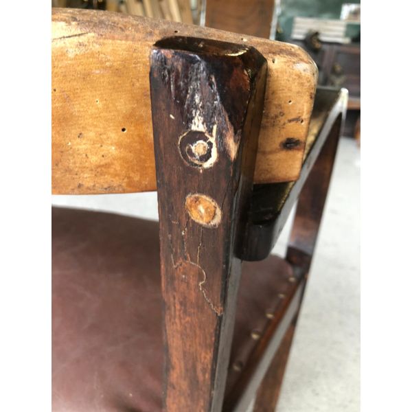 Smokers Chair - Leather - Kilkenny Architectural Salvage & Antiques