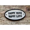 Happy Wife Happy Life - Oval - Small