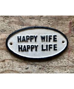 Happy Wife Happy Life - Oval - Small