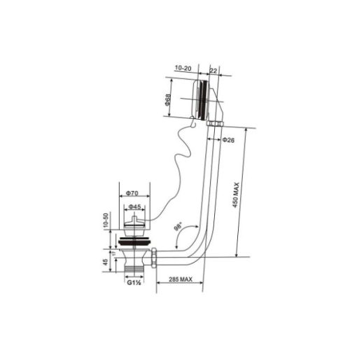 Bath Waste Kit - Plinth - Spec Sheet