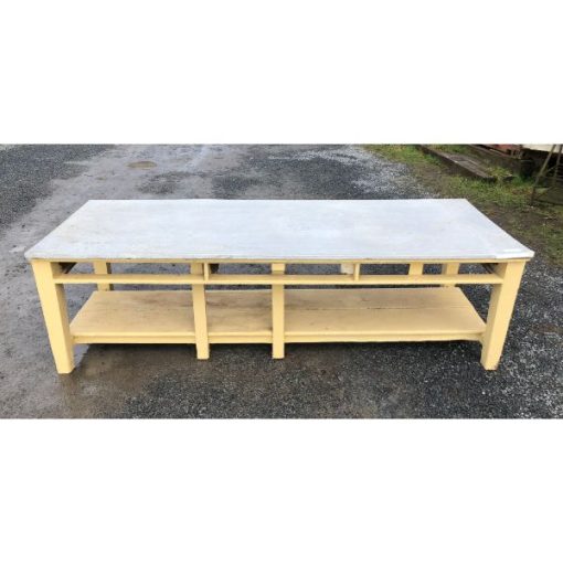 Large Metal Topped Table - 1c