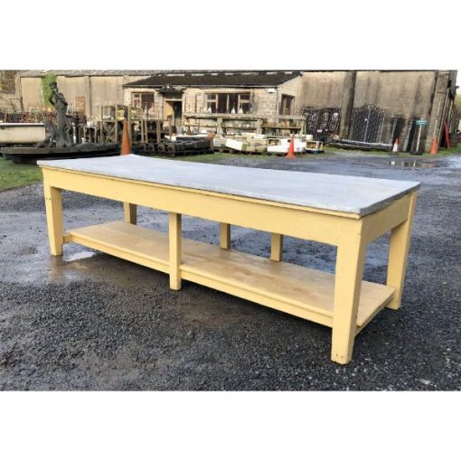 Large Metal Topped Table - 1i