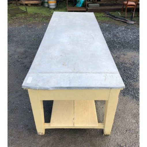 Large Metal Topped Table - 1q