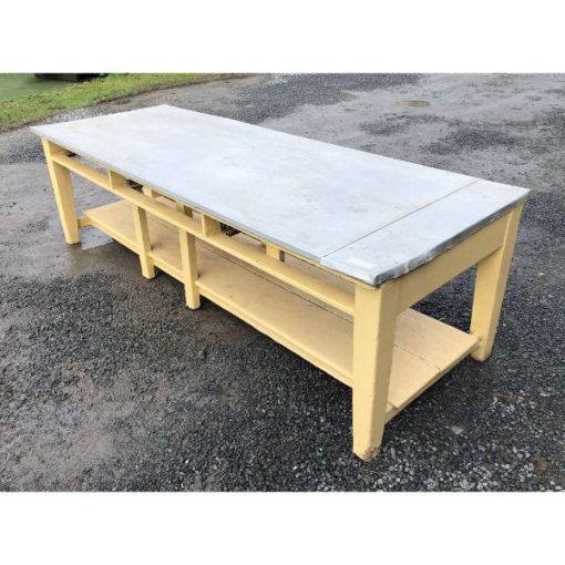 Large Metal Topped Table - 1v