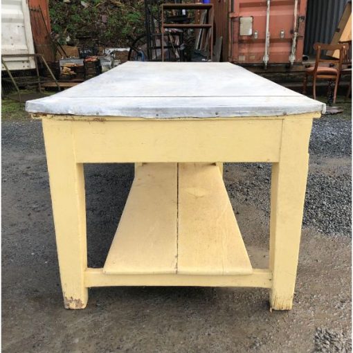 Large Metal Topped Table - 1w