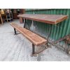 School Desk - Cast Frame with Teak tops - 4x available - 1c